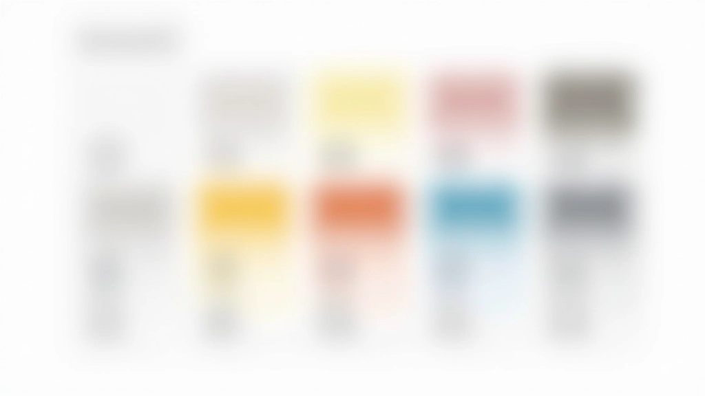 Kleurpalette voorbeeld met hex-codes en contrast ratio waarden voor WCAG compliance