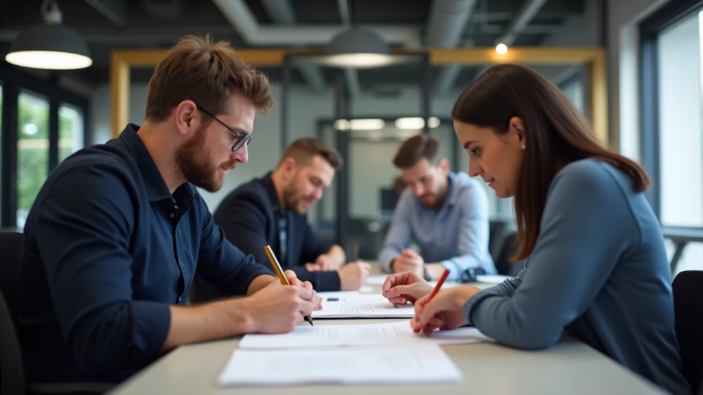 Team collaboration during design review meeting